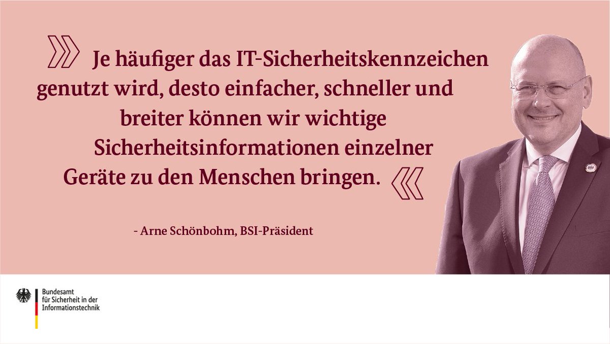 Seit Kurzem können Hersteller für die Produktkategorien „Breitbandrouter“ &amp; „E-Mail-Dienste“ das IT-Sicherheitskennzeichen beim BSI beantragen. Wir informieren euch, wenn es auf den ersten Produkten zu finden und für weitere Kategorien verfügbar ist.
#DeutschlandDigitalSicherBSI