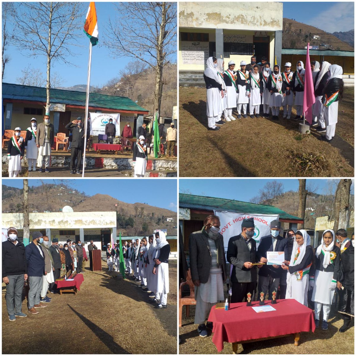 CEOPOONCH's tweet photo. Republic day celebrated in various Educational Institutions in District Poonch today on 26-01-2022 https://t.co/H9FLnKPTaD