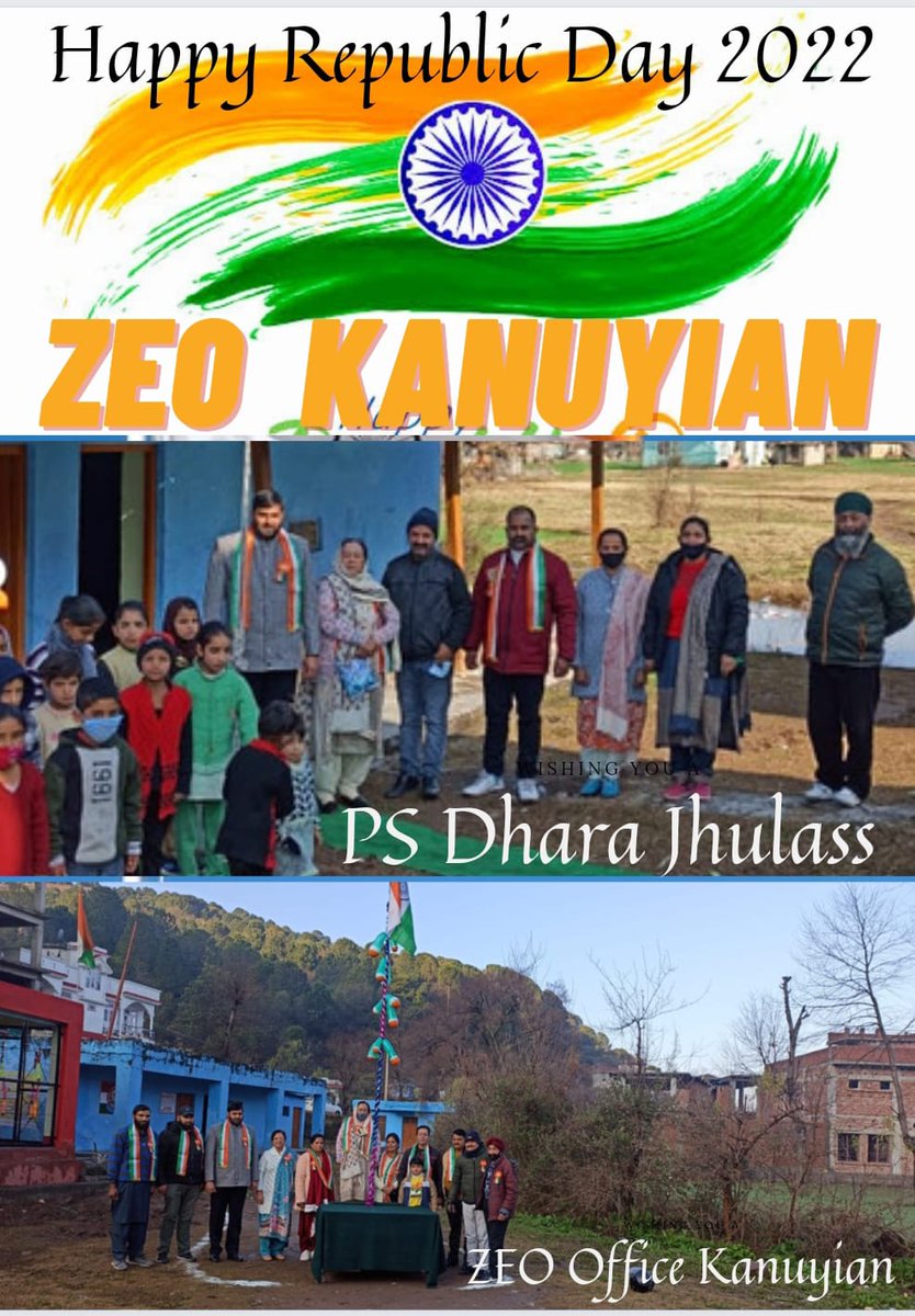 CEOPOONCH's tweet photo. Republic day celebrated in various Educational Institutions in District Poonch today on 26-01-2022 https://t.co/H9FLnKPTaD
