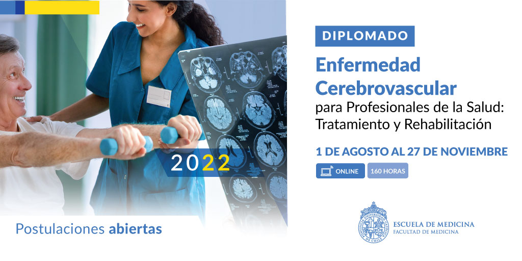📢Atención!: Diplomado en Enfermedad Cerebrovascular para Profesionales de la Salud: Tratamiento y Rehabilitación - Online.
Foco en la mutidisciplinariedad, el aprendizaje colaborativo y el trabajo en equipo.
<a href="/FacMedicinaUC/">Facultad Medicina UC</a> 

Postulaciones abiertas! 👉tinyurl.com/2p843erw