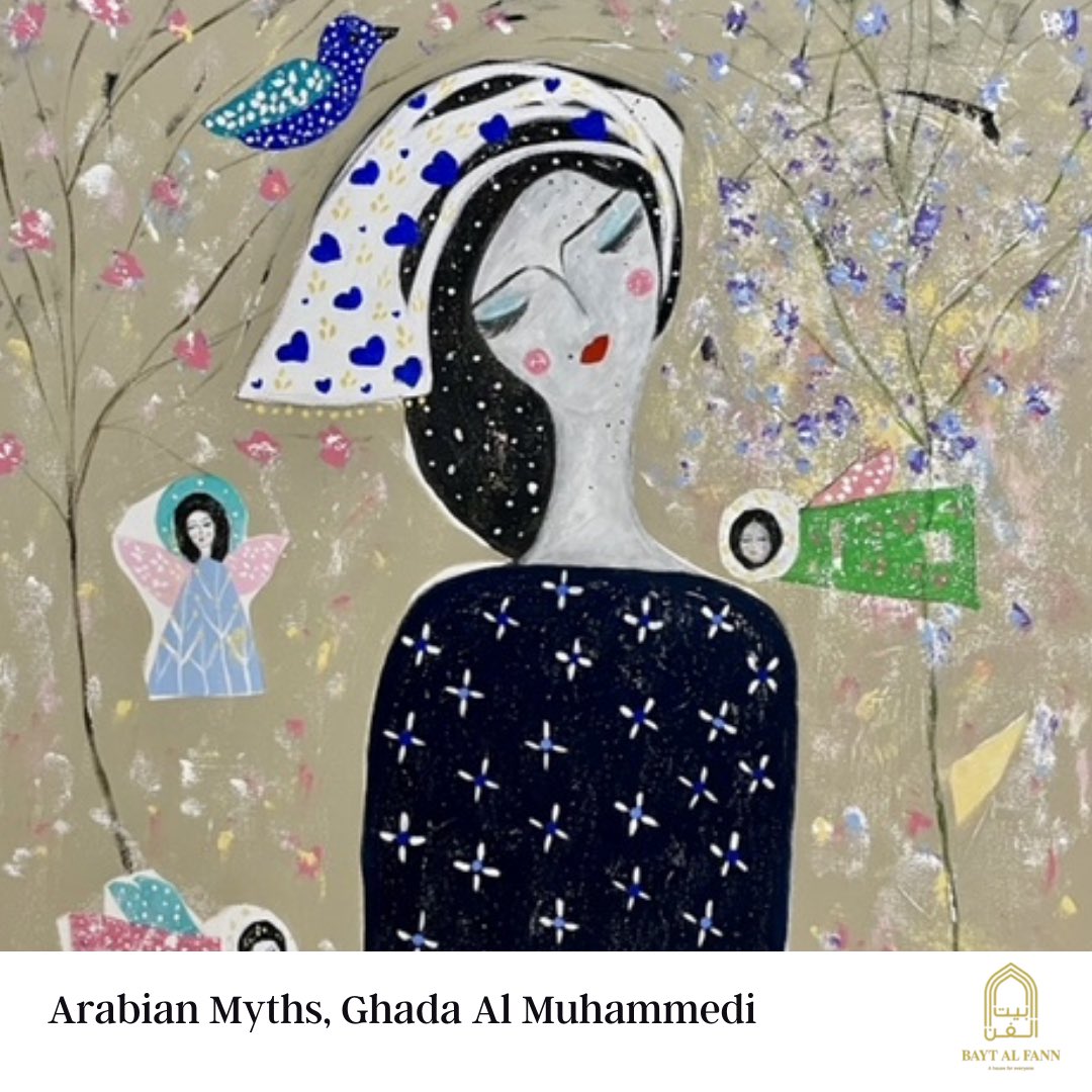 BaytAlFann's tweet photo. Artists share their work inspired by Islamic tradition in our latest Artist Talks:

⁃Arabian Myths, Ghada Al Muhammedi

⁃Symmetry and Memory @HuAlmoosawi 

⁃Cosmos, Natural World &amp; Human Nature, Margi Lake

⁃Mastering Miniatures @jethrobuckart

https://t.co/z1JzAiqQ58 https://t.co/eTceRDJLVa