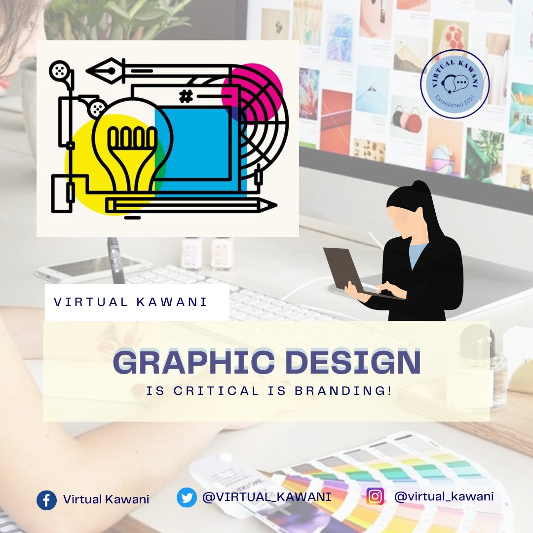 virtual_kawani's tweet photo. 📌 Graphic design is critical in branding! 
🖼Visual concepts are created to transmit a message that informs, inspires, or captivates customers

Read more here: https://t.co/0GKZnR8IA2

#instaart  #logo  #designer#graphic https://t.co/UzU8MyaSJM
