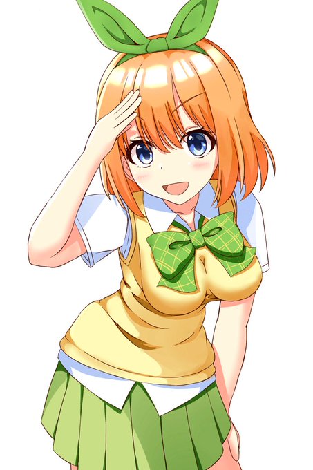 猫タシさんがTwitterに投稿した中野四葉(五等分の花嫁)のイラスト。