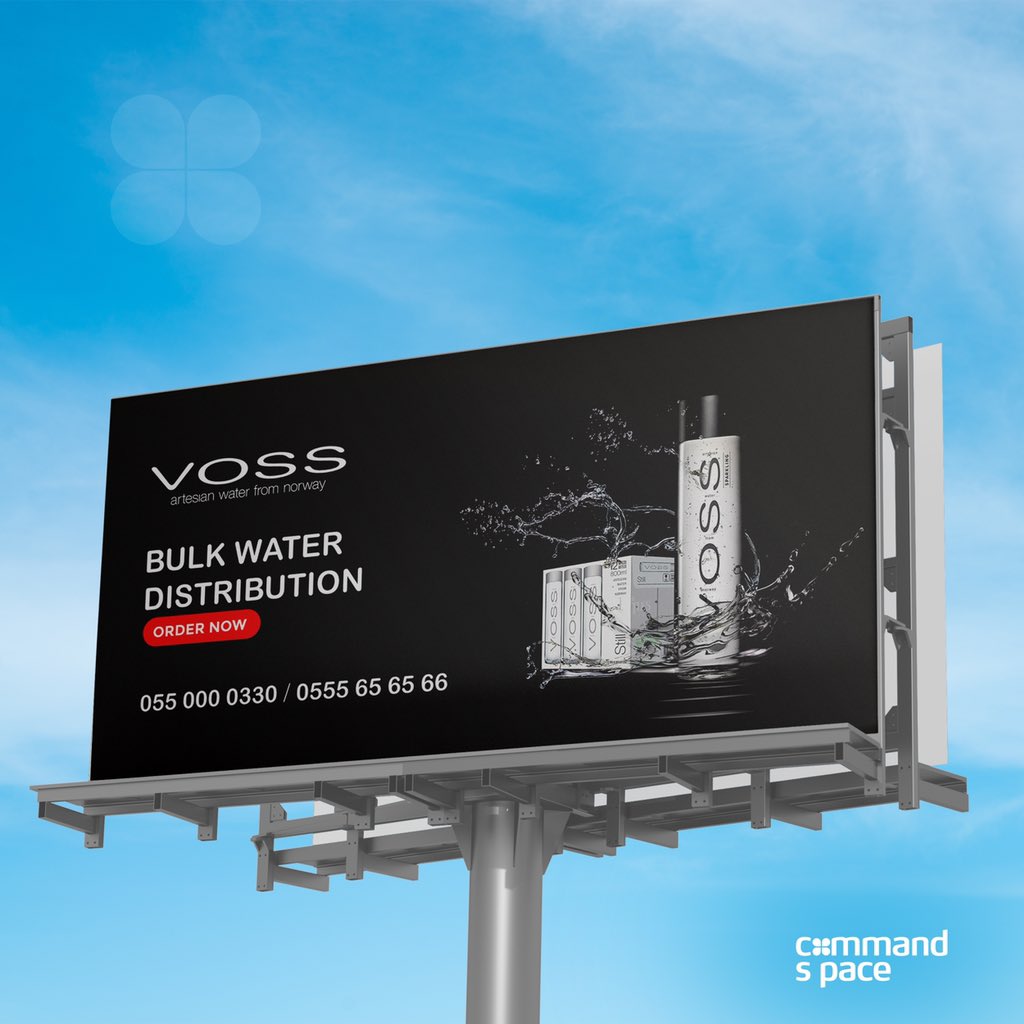 thecommandspace's tweet photo. Twitter we’re live!

We kick start 2022 with our latest billboard design created and designed for Voss Water Ghana Distributor. 

#design #advertising #marketing #digitalmarketing #commandspace #twitterghana #accraghana https://t.co/5IiVOtybGi