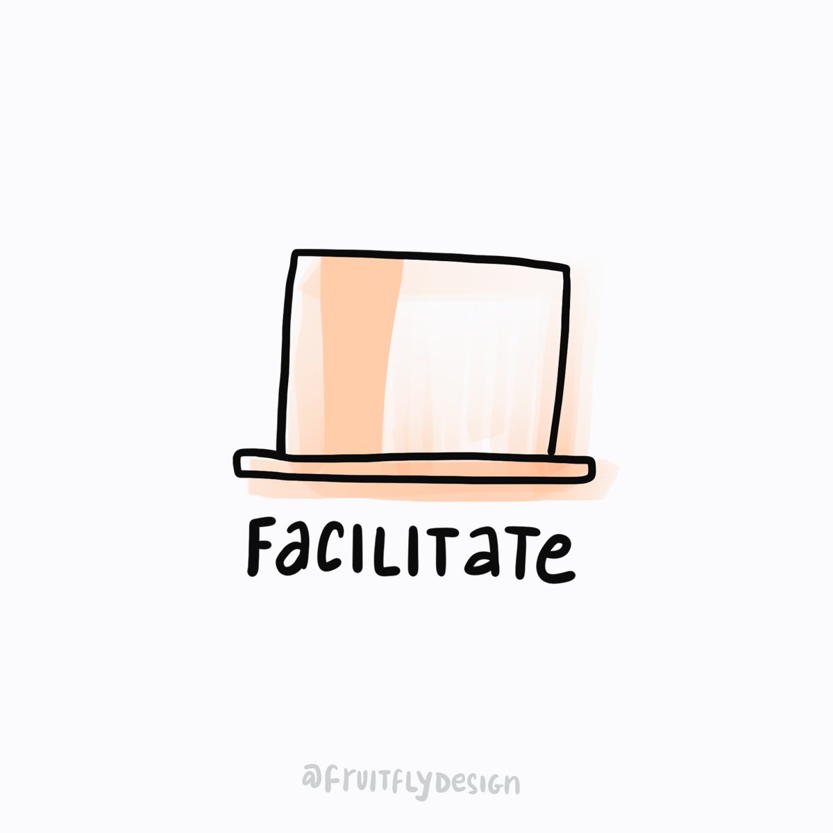 fruitflydesign's tweet photo. Hat #1: What is facilitation? 
👉 A method to create a space for people to respond without hesitation. 
👉 To help people think together.
👉 To help people see each other's thoughts and build on them. 
How do you inspire your team to think in one space? https://t.co/1Gs0tKvAjX