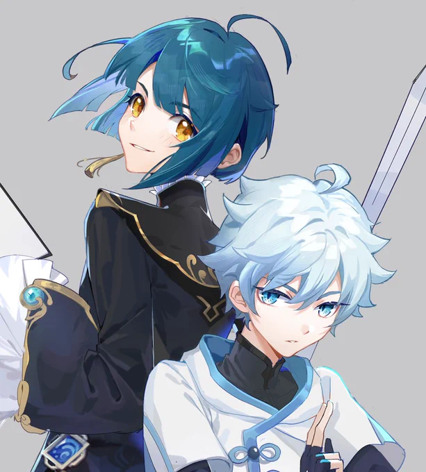 #Genshin_Impact  #原神
#Genshin 
#Xingqiu  #Chongyun
搞点行云流水🌊🌨️ 