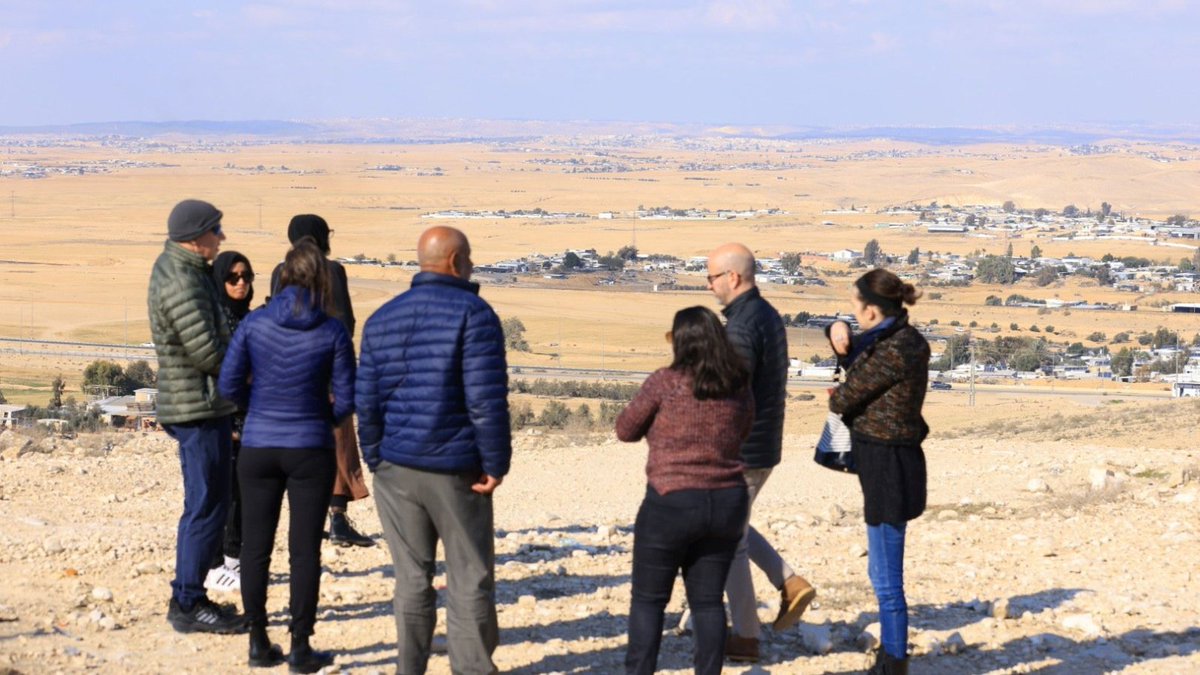 AdalahEnglish's tweet photo. @amnestyusa director @dpaulobrien and Amnesty USA colleagues joined Adalah, @ForumDuKium, and the Regional Council of the Unrecognized Villages yesterday for a tour in Bedouin villages in the Naqab. About 260,000 Palestinian Bedouin citizens of Israel live in the Naqab. https://t.co/YXHmZXnGG9