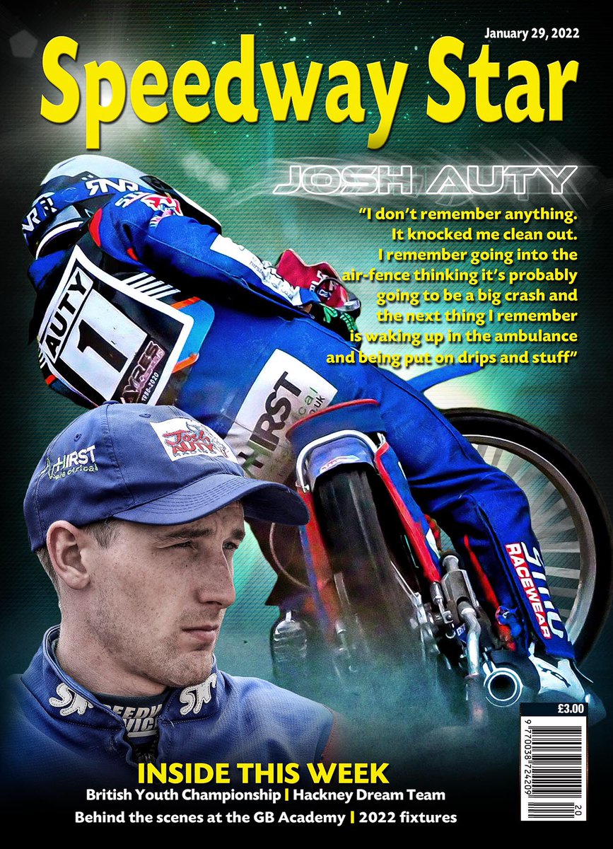 The season is getting closer - 2022 fixtures are published in this week’s Speedway Star. Out tomorrow, this week’s cover man is Josh Auty who stages his well deserved testimonial in March. Grab a copy for a great read.