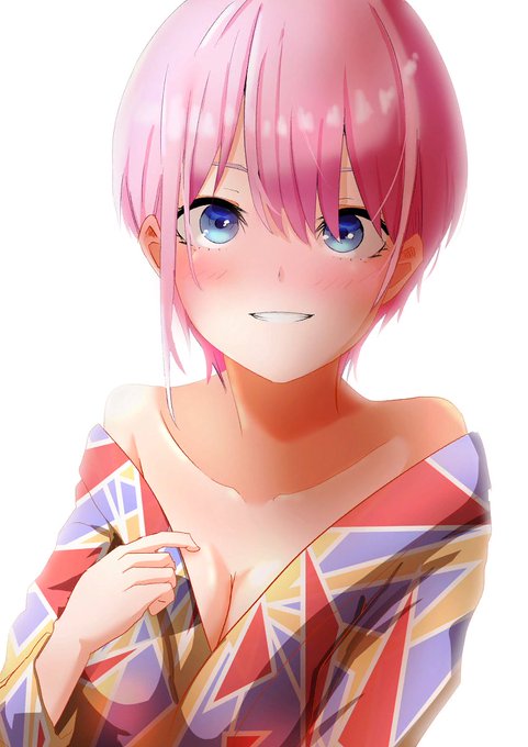 猫タシさんがTwitterに投稿した中野一花(五等分の花嫁)のイラスト。