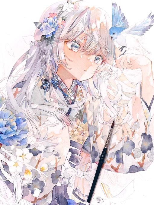 背景も描きます*wip
#watercolour #illustration 