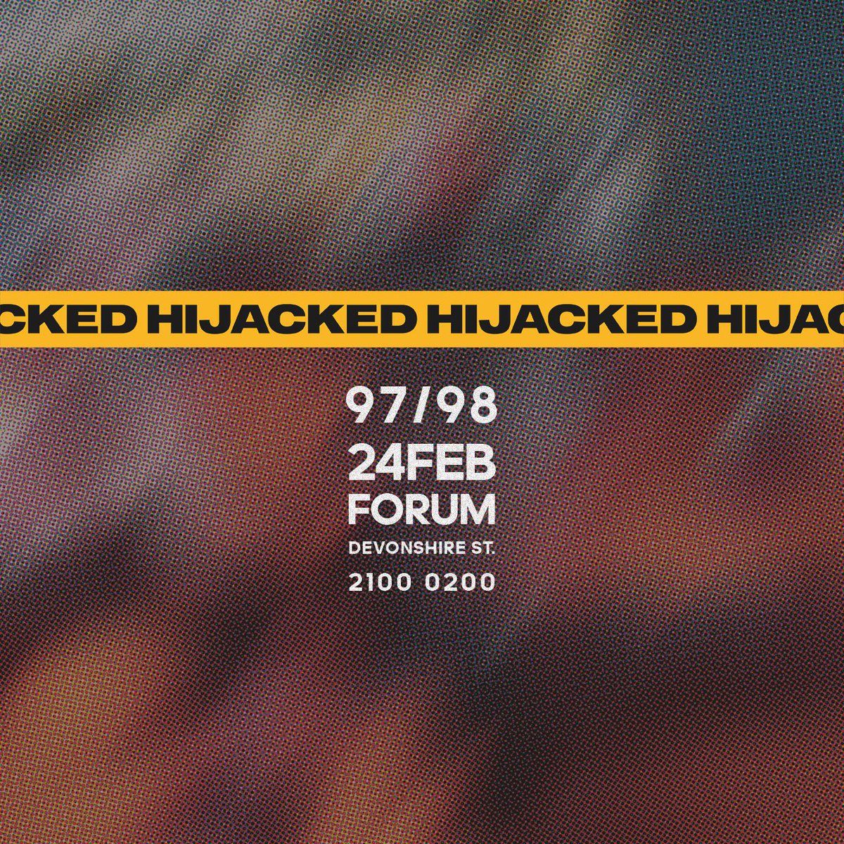 ninety7ninety8's tweet photo. It's time for round 3 of Hijacked at @ForumSheffield 

The last two have been a blast so itching to get behind the decks and push a few buttons 🤌🏻

24th Feb 9pm - 2am https://t.co/i6m0knIl5r