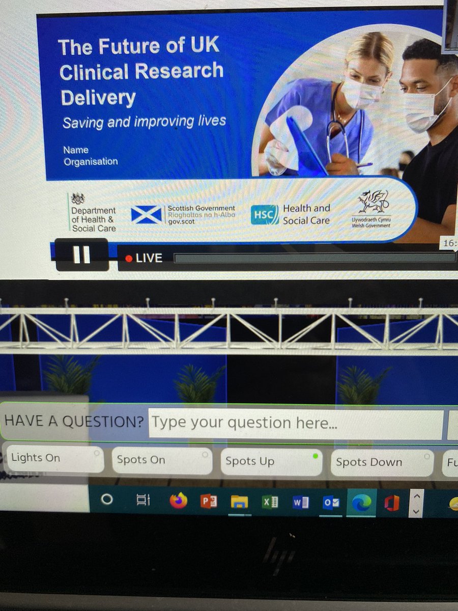 Attending excellent conference on UK Clinical Research organised by @ccra_uk After fantastic UK wide COVID studies - now getting non-COVID studies back on track and streamlining approvals - informative presentations from @NIHRresearch @HRA_Latest