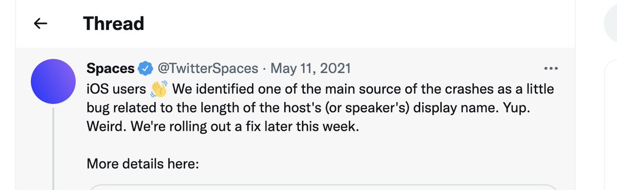 jaydetroja's tweet photo. @AnandableAnand @TraderLogical This is a very old stmt from Spaces, and should have been fixed by now....but could be the possible reason why @AnandableAnand your spaces crash like you allege 😀 https://t.co/2xbrfHwNCw