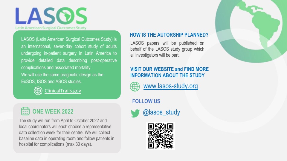 LASOS_STUDY's tweet photo. We want to understand what is happening to #surgical patients in Latin America! 
To get more information access our website: https://t.co/TUyLrvIkX8  #LASOS #joinLASOS  
See below how to join LASOS in some of the Latin American countries! Follow the line 👇 https://t.co/Fyp67gYjhZ