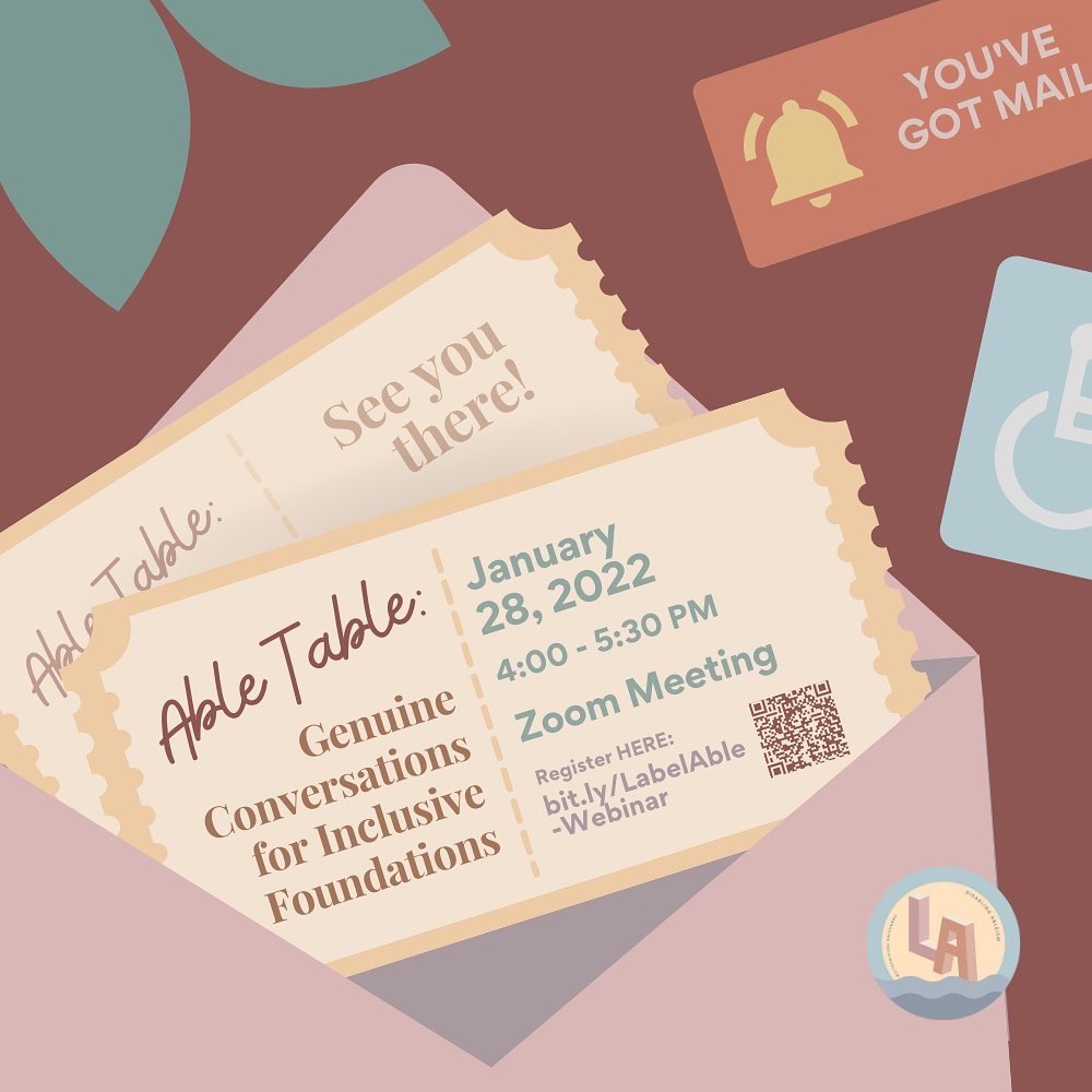 labelable_ph's tweet photo. 🔔 YOU’VE GOT MAIL 🔔 

Mark your calendars as Label Able has prepared a very special event JUST FOR YOU! 😉 

Join us as we host our culminating webinar entitled, “Able Table: Genuine Conversations for Inclusive Foundations.” 

(1/5) https://t.co/h4NHk9ytTj