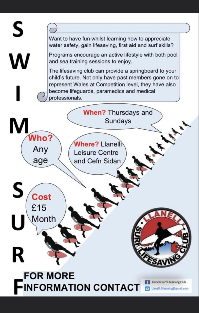 Join us at Llanelli Leisure Centre on Thursday at 7pm or Sunday at 4:30pm