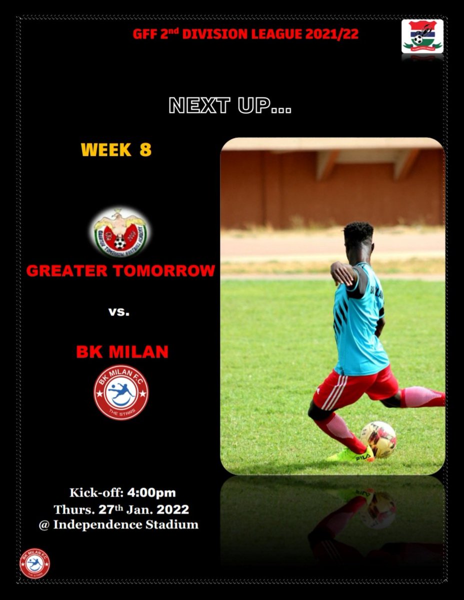 ColleyStarsFC's tweet photo. #WEEK_8 - PRE-MATCH

As Scorpions continues its remarkable #AFCON2021 debut, thus writes Gambia's name in the continent showpiece.

Domestic Football resumes in The #Gambia, as euphoric youngsters - prospective professionals are more optimistic about football than ever. https://t.co/QmZRfh3ZXK