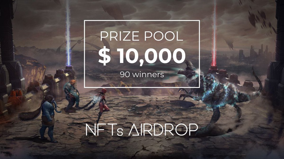DynamicAirdrops's tweet photo. 🚨 Airdrop: Wizardia Arena Genesis NFT
🔥 Total Reward: 10000 $USDT
🤑 Refer: N/A
🛃 Website: https://t.co/ZAyU3ZbDA5
📛 Winners: 90 Lucky Winners Will Receive A Share From $10000
🚧 Rating: ⭐️⭐️⭐️⭐️⭐️ 
🤖 Airdrop Link: https://t.co/v4aLd9kDYU https://t.co/rMxqNETJzI
