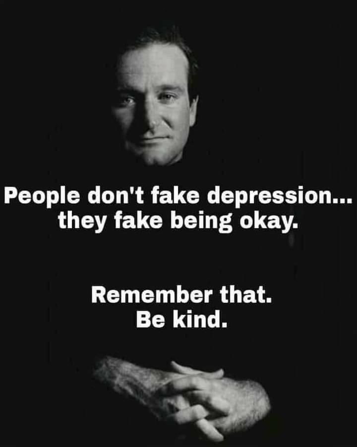 thecoffeecop's tweet photo. Its #BellLetsTalk and in the words of the late Robin Williams~Be Kind 
"Everyone you meet is fighting a battle you know nothing about. Be Kind" https://t.co/hrEYVlw5a6