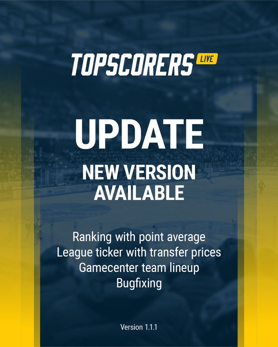 TopscorersApp's tweet photo. ⚠️ Neues Update im Appstore ⚠️

- Tabelle mit Punktedurchschnitt
- Liga-Ticker mit Transferpreisen
- Team-Aufstellungen im Game Center

#newupdate #topscorers #getit #newfeatures https://t.co/2viJmArwGV
