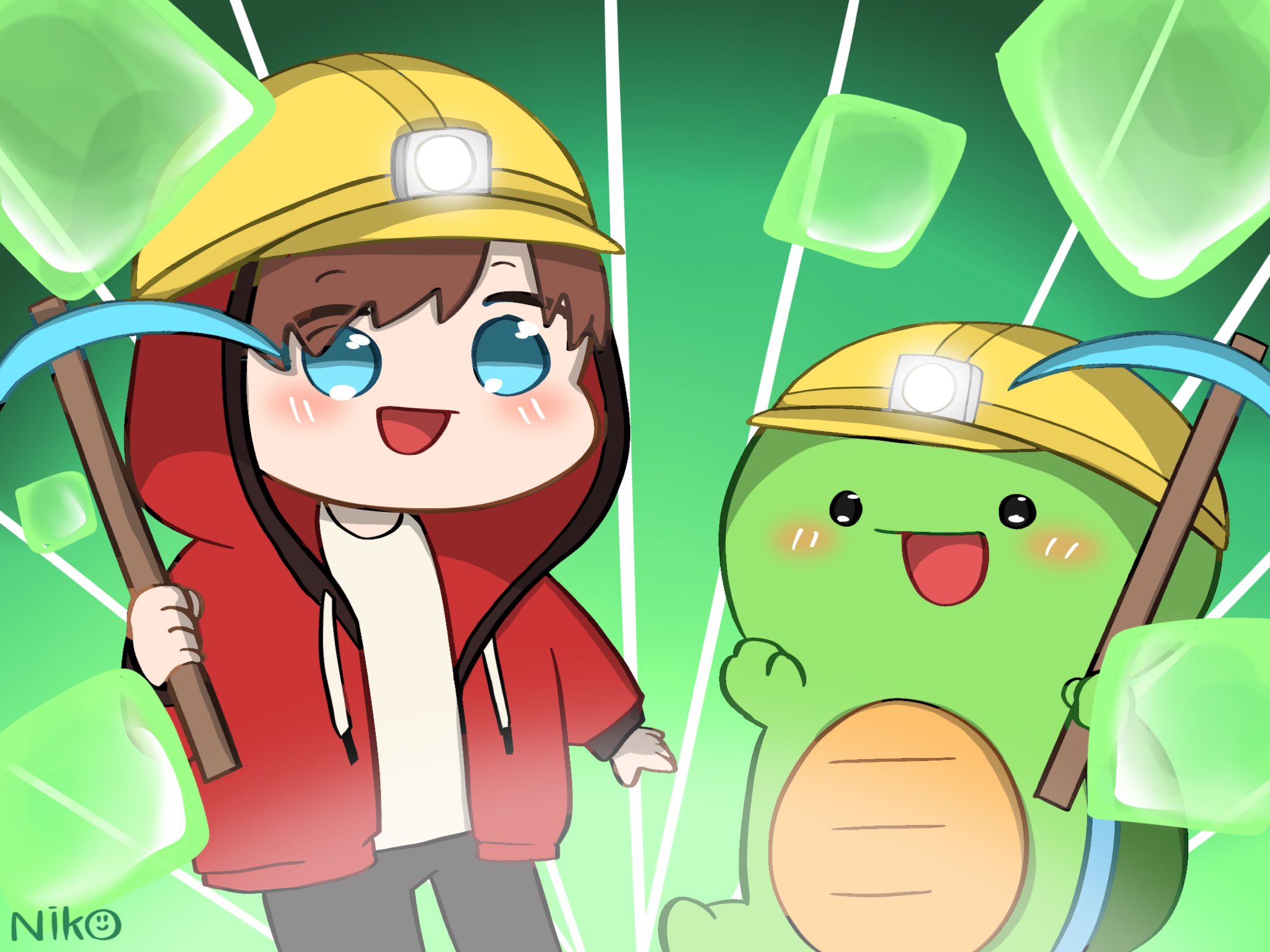 Niko スライム洞窟探検 まいぜんシスターズ イラスト Illustration T Co 8sfh3bsgp4 Twitter
