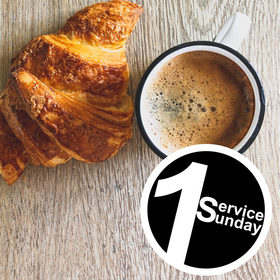 30th January is a 1 Service Sunday. Join us for coffee and croissants  from 10.45am. The sevice will begin at 11am. We're looking forward to seeing you there!