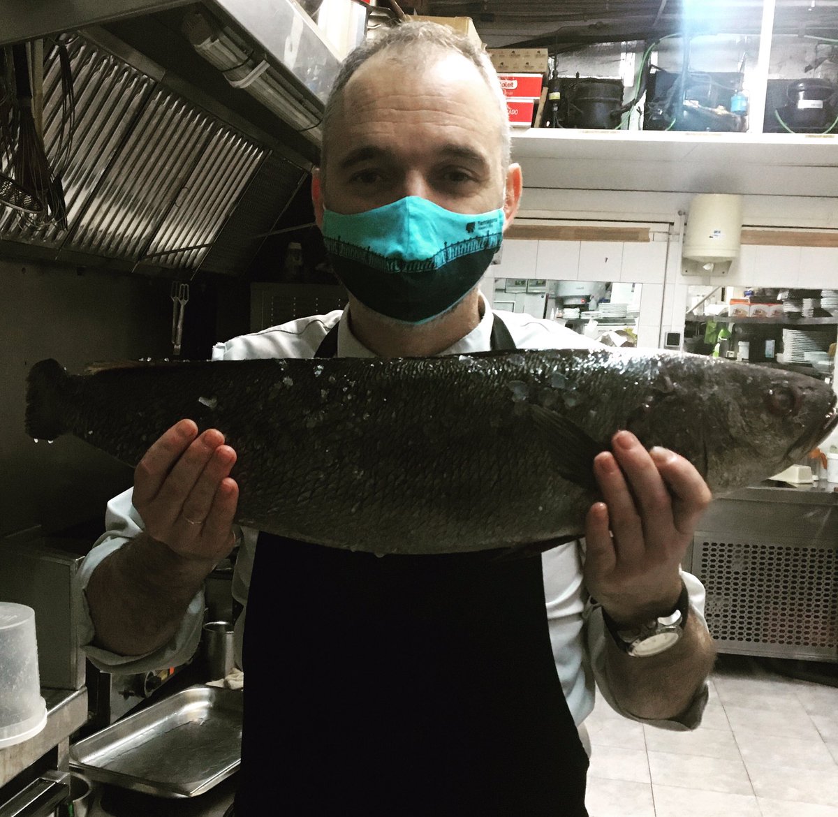 SadollRest's tweet photo. Este precioso ejemplar de 4kg para el pescado del día. 🐟🐟🐟🐟🐟🐟
#pescadodeldia #peixdeldia #menu #corball #corvina #corbina https://t.co/e5DOj3yXnh