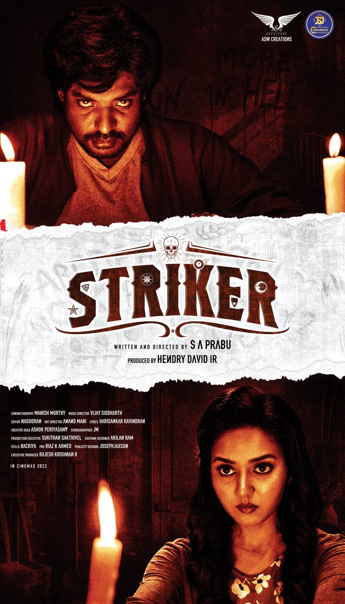 KollyStudio's tweet photo. #ஸ்ட்ரைக்கர்
No tricks, just treats!
Presenting to you the first look of #Striker
#StrikerFirstLook
Director @Directorprabu
@vidya_actress
@kasthurishankar
@imanishmurthy
@inagseditor
@navijaysiddarth
@rajishrv
@RIAZtheboss
@justinactornew
https://t.co/5LoRH1LmWG