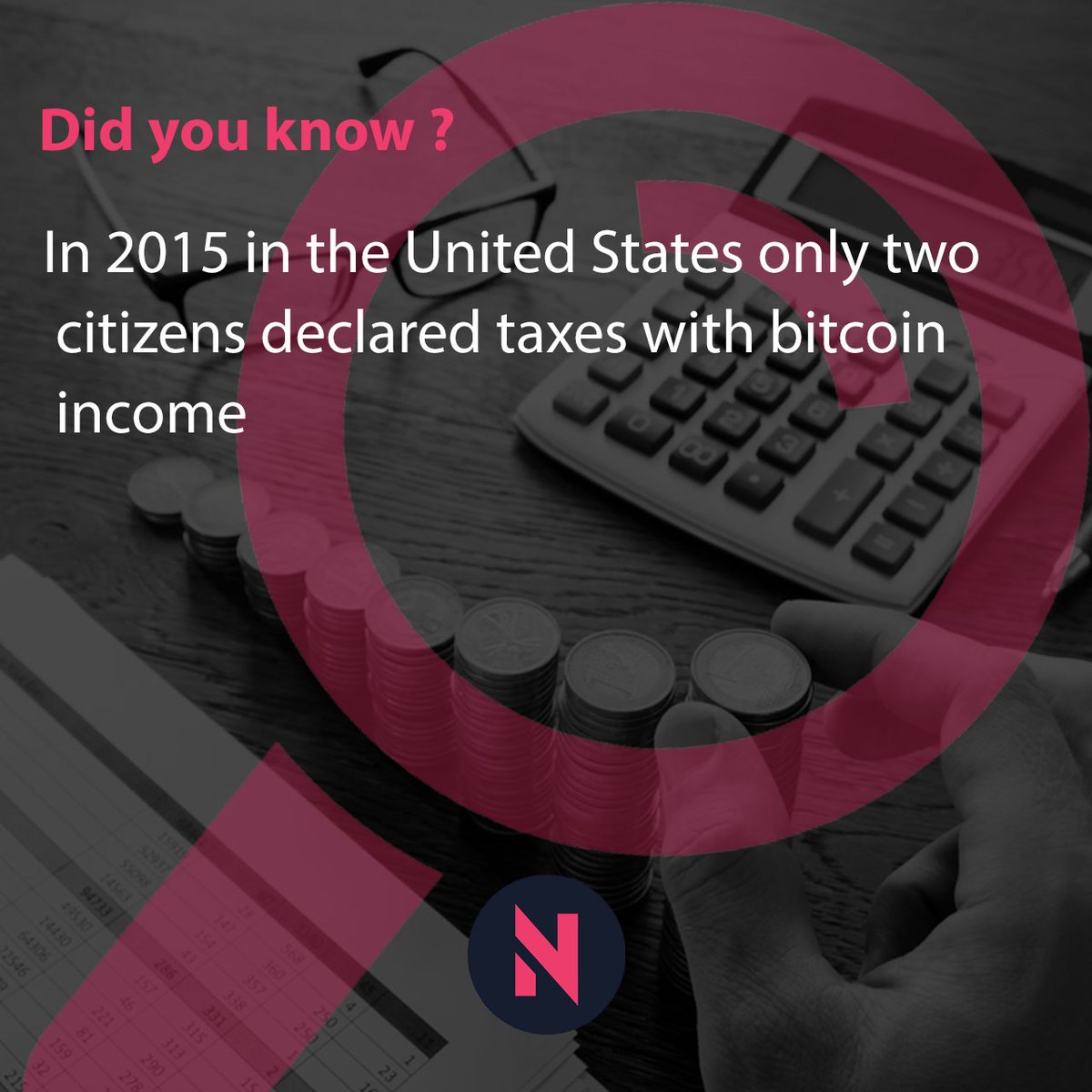 nergame's tweet photo. Have you ever filed taxes with bitcoin income? 😱
#nergame #nercoin #nerc #skills #streaming #Competition #games #Livestream #Crypto #cryptocurrencies #cryptocurrency https://t.co/QHOvDbu6Fz