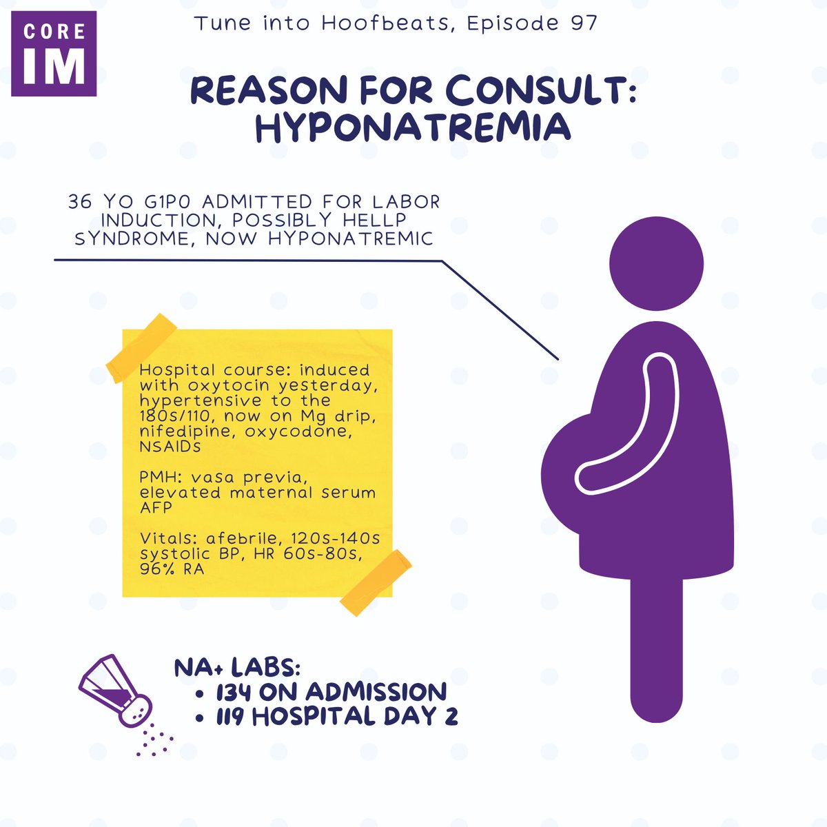 COREIMpodcast's tweet photo. 1/ 🚨New #Hoofbeats Episode🚨
How do #experts adapt in unfamiliar environments?!
Let’s think through #hyponatremia in a patient on the OB floor!
🎶Listen today: https://t.co/l3bR2IwiWO
Show Notes: https://t.co/hLS19JtZm5
ACP: https://t.co/JfYupwOulV https://t.co/0jtfeET7vH
