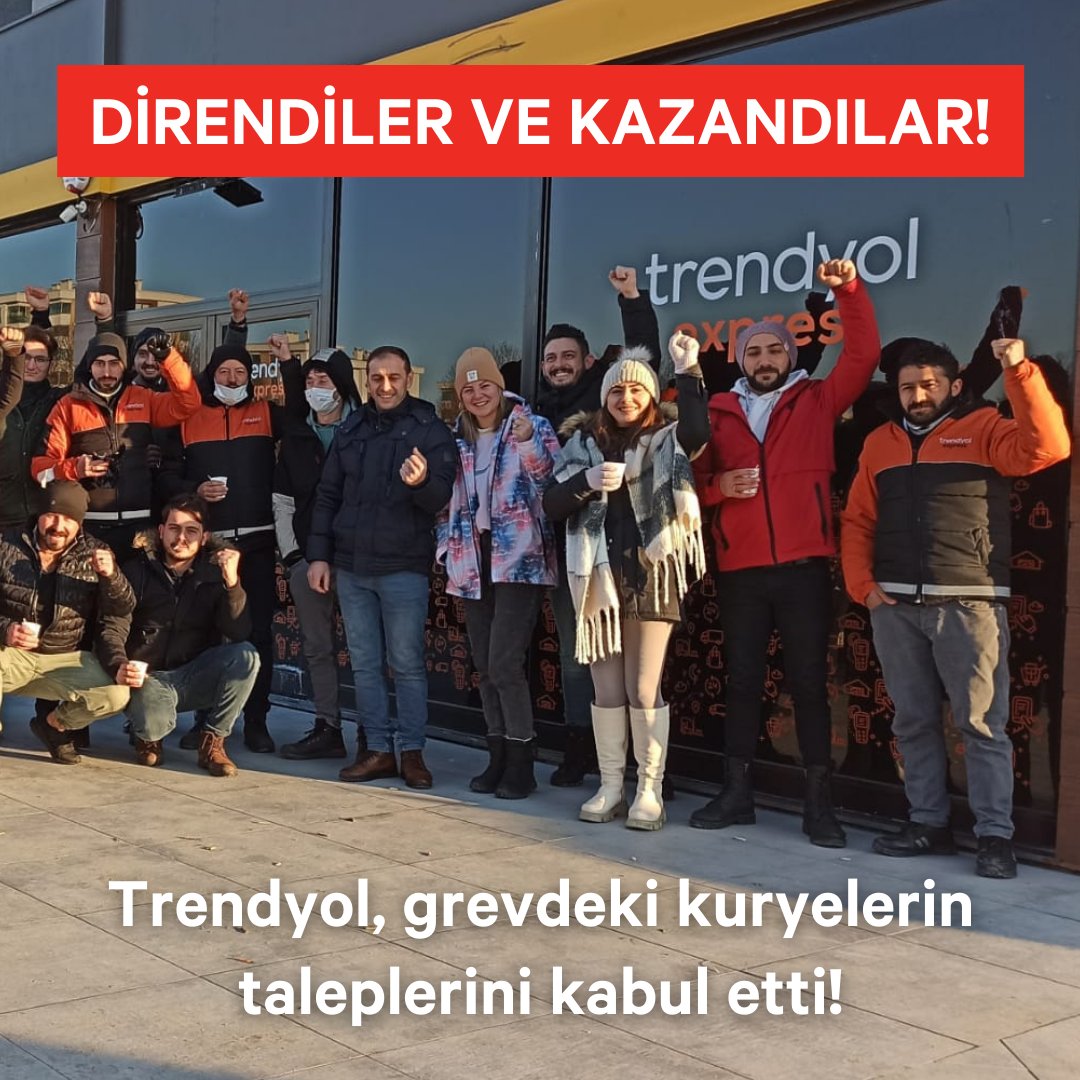 ChangeTR's tweet photo. ✊Onlar direndi, siz desteklediniz; kuryeler kazandı!

Kampanyalarını birkaç saat içerisinde 10 bine yakın kişi imzaladı.

Trendyol, çalışanların taleplerini sonunda kabul etti.
#DeğişimMümkün

Kuryelere %38.8 zam yapıldı.

👉https://t.co/P48dtJ7n4y https://t.co/qwHXvGqWCx
