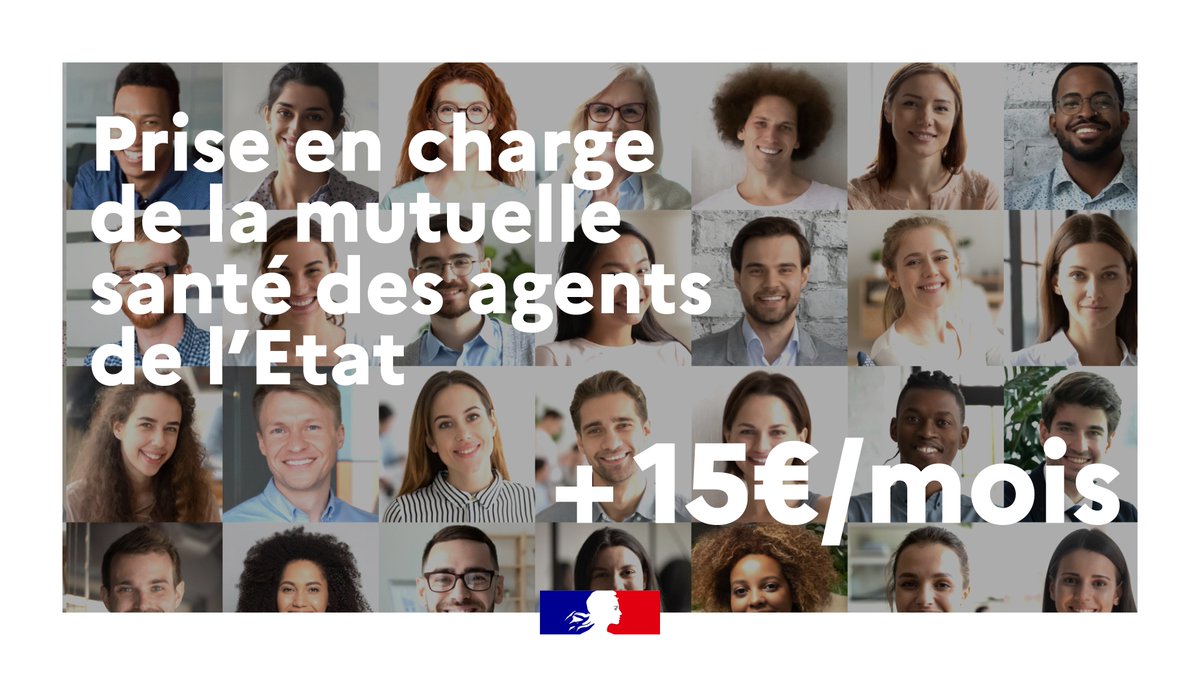 AdeMontchalin's tweet photo. Depuis des années les agents publics paient seuls leur mutuelle alors qu'elle est prise en charge à 50% par l'employeur dans le privé. Dès ce mois ci, elle sera financée à hauteur de 15€ par mois pour l’État, puis au moins à 50% entre 2024 et 2026 pour tous les agents. https://t.co/cBsVc3m6VL