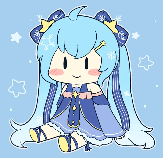 おすわりトゥインクルちゃん✨
#雪ミク2017 