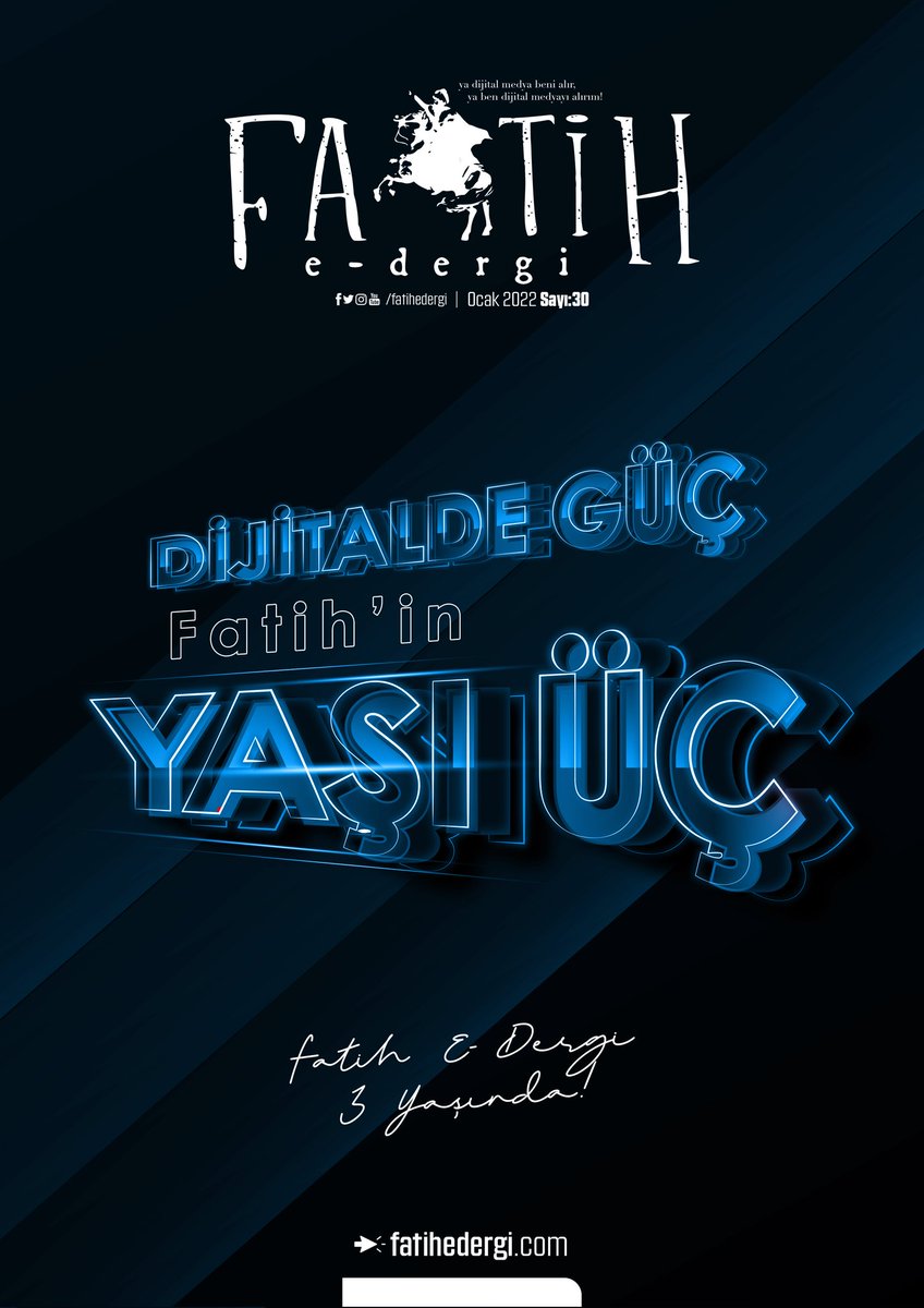 fatihedergi's tweet photo. Dijitalde Güç Fatih'in Yaşı ÜÇ..

#dergi #edergi #edebiyat #kültür #sanat #Fatih https://t.co/EhZnHOELjL
