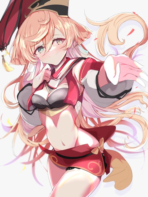 けつみたいな口 タレ目 腹  #煙緋 #原神 #Yanfei 