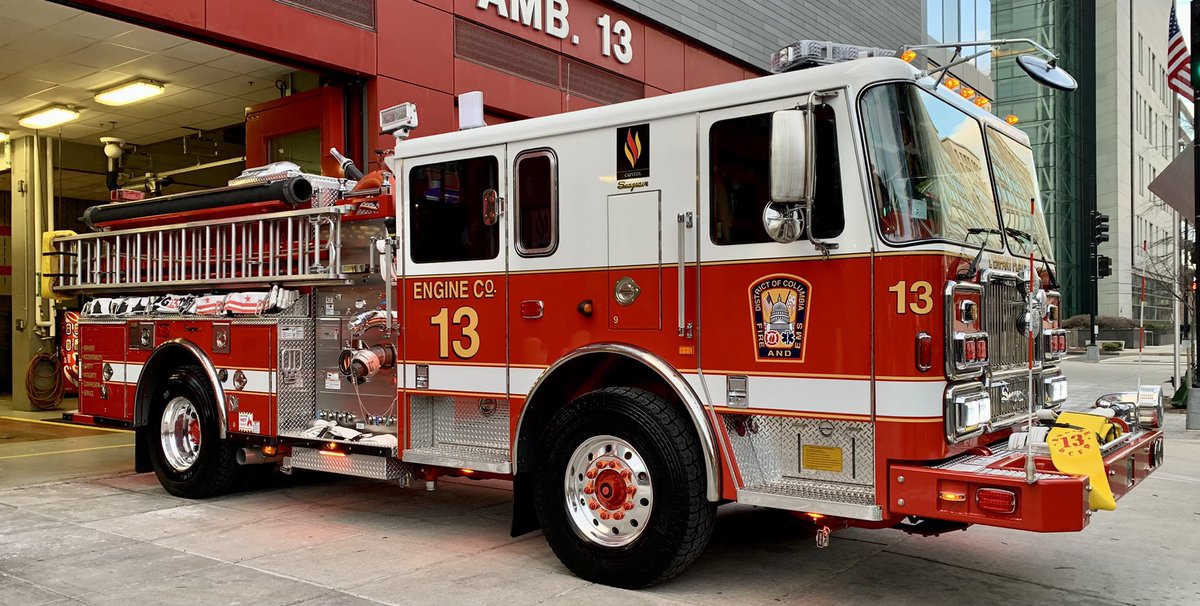 chebert13's tweet image. Please welcome our newest edition to the company. 2021 Seagrave Capitol Cab with 1500gpm Waterous pump and a 500 gallon tank. This is my 4th wagon I've put in service as wagon driver... will it be my last? 🤔 #DCFD #Engine13