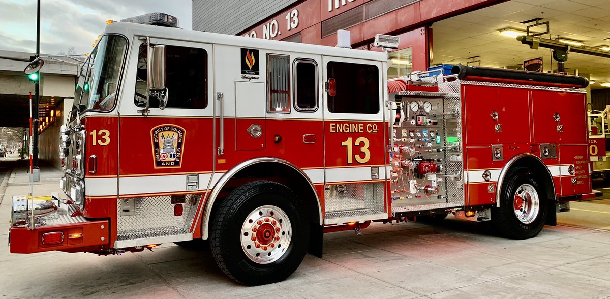 chebert13's tweet image. Please welcome our newest edition to the company. 2021 Seagrave Capitol Cab with 1500gpm Waterous pump and a 500 gallon tank. This is my 4th wagon I've put in service as wagon driver... will it be my last? 🤔 #DCFD #Engine13