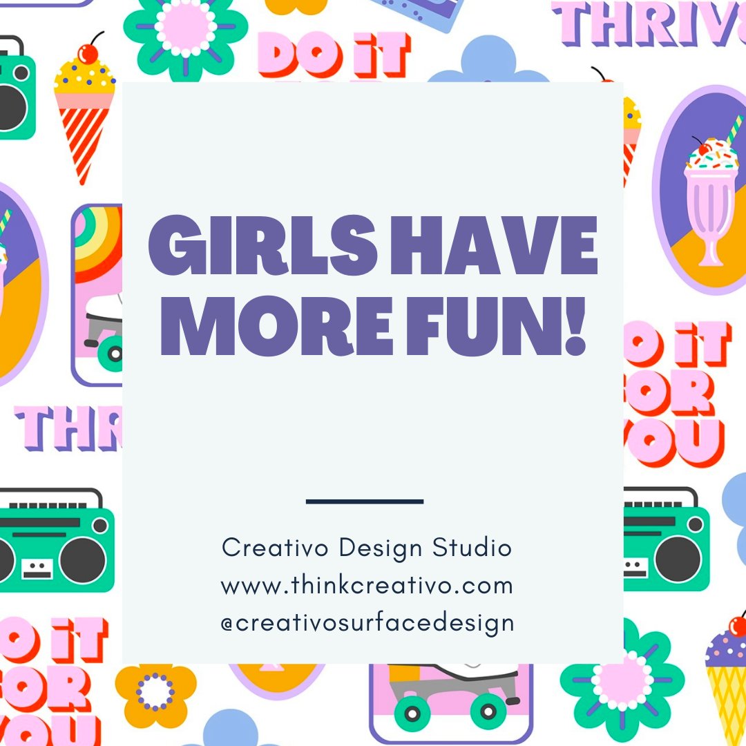 Alex_LifeStyles's tweet photo. Girls just want to have fun!
- Cyndi Lauper
We design hundreds of new & fresh print ideas each month and we're available for commission work.
Online Signup: https://t.co/S1mfCxy0QM
#Heimtextil #PrintSource #DesignStudio #TextileDesign #Surface Design https://t.co/XFYyEsp6Cr