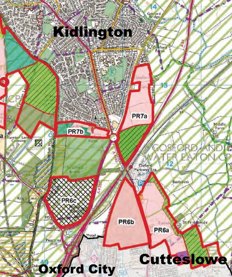 KidlingtonDW's tweet photo. You wait months for a Planning Consultation then 3 come at once .... Development briefs to build in (what was) the Kidlington Gap Green Belt at PR7a Water Eaton Lane, PR6b (Golf Club) and PR6a - Cutteslowe @Cherwellwatch @greenwayoxon - see https://t.co/USbJRI7tzg https://t.co/Jieaq9mzjB