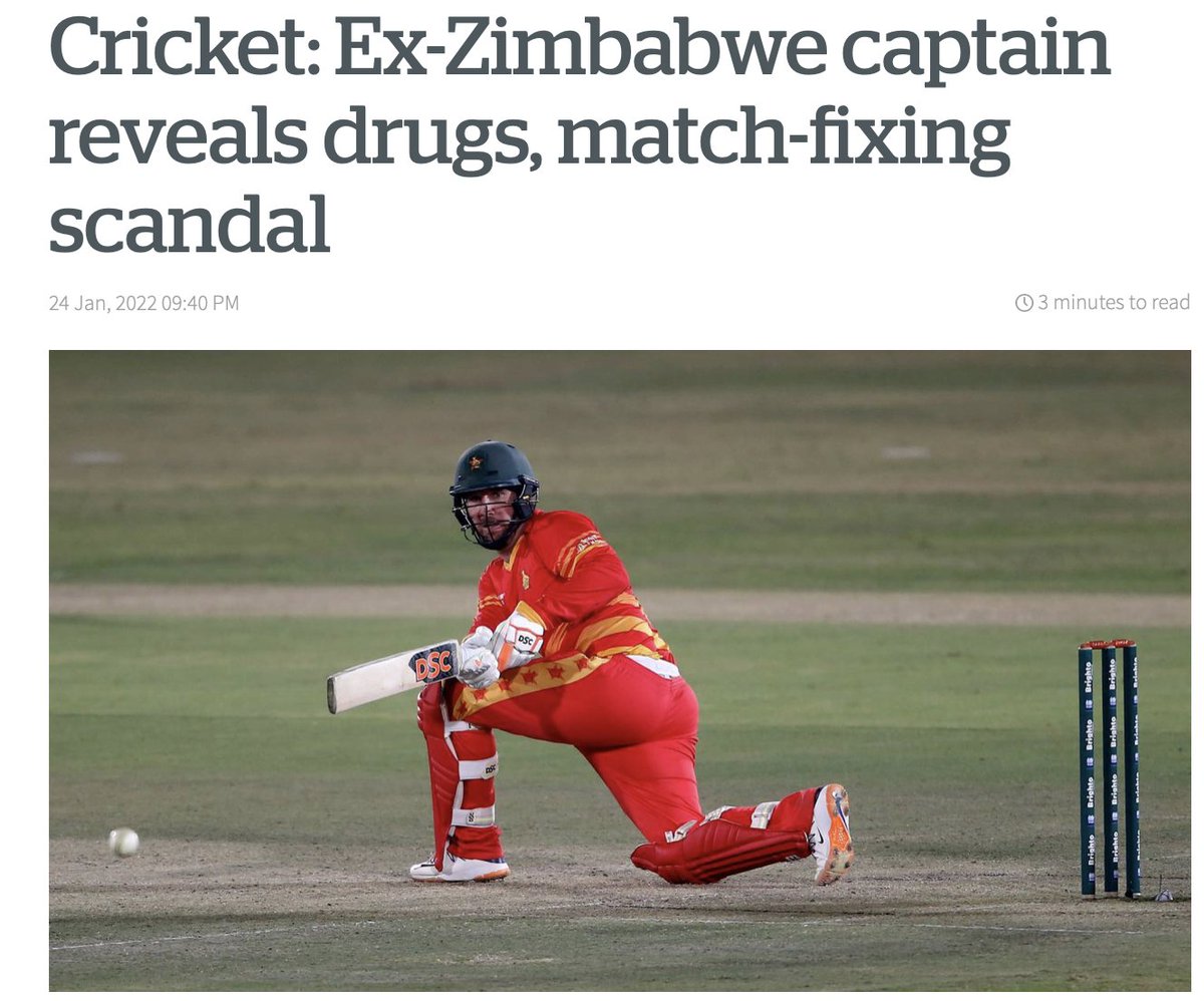 sumandubey's tweet photo. Brendon Taylor says a sponsorship deal in India resulted in extortion against him after he did cocaine. 
Read a similar story of how a cricketer is trapped into match fixing in my book ‘The Fixer’ - https://t.co/2aXaZq8lgK

#Cricket #Reading #Thriller https://t.co/EbcsTwYopA
