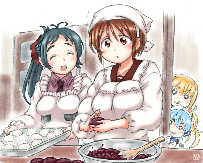 #女の子二人のイラストを貼る見た人もやる 