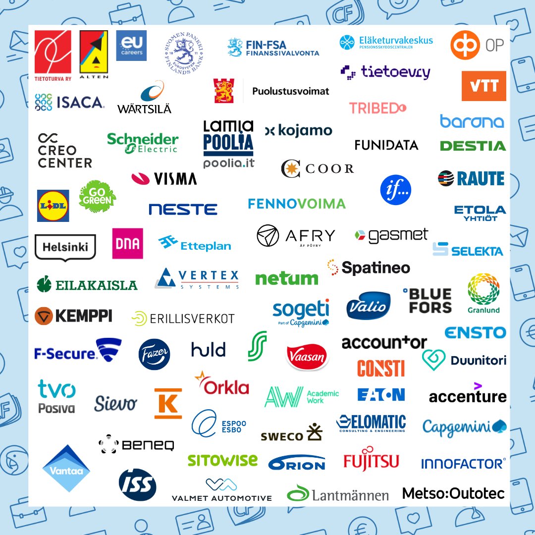Löydätkö logokollaasista sun tulevan työnantajan? 🤩 Varaa yritysten kanssa tapaamisia jo tänään ja häikäise rekrytoijat huomenna! Nähdään virtuaalisessa tapahtumassa. 😌

Ilmoittaudu tapahtumaan täältä: bit.ly/contactforum-v…