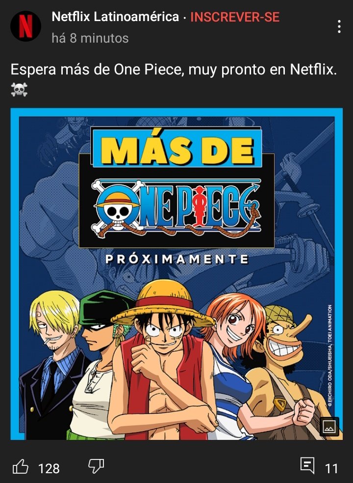 Novos Episódios de One Piece Dublado na Netflix - Pode Acontecer 