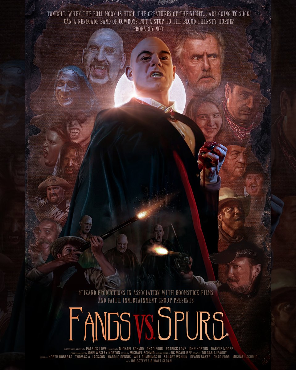 neilfraser78's tweet photo. New artwork drop for the vampire western "Fangs vs Spurs" NEW Trailer dropping today, Really looking forward to seeing this.
#fangsvsspurs #poster https://t.co/ZgYVhRmPHo