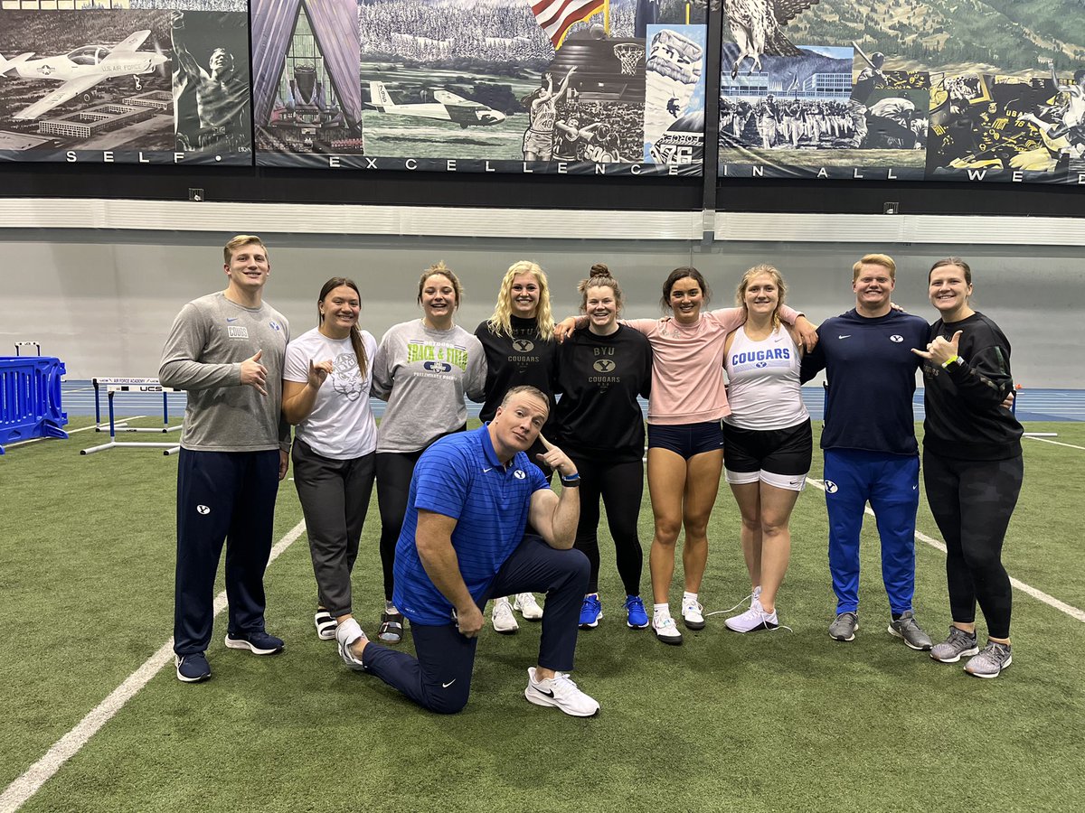 First travel meet in the books at Air Force academy! New indoor shot PR of 45’4”and so much more learned! #smartyathlete (visit smartystreets.com to learn more about the company!)
