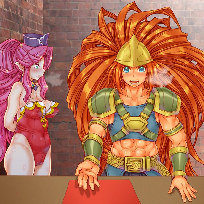 pixivリクエスト進捗〜 (*'∇`)ノ♪

 引き続き聖剣伝説のアンジェラさんとデュランくん～ (*'∇`)ノ♪

基本絵はこれでいいコトにしたいなぁ…… (;^_^A 