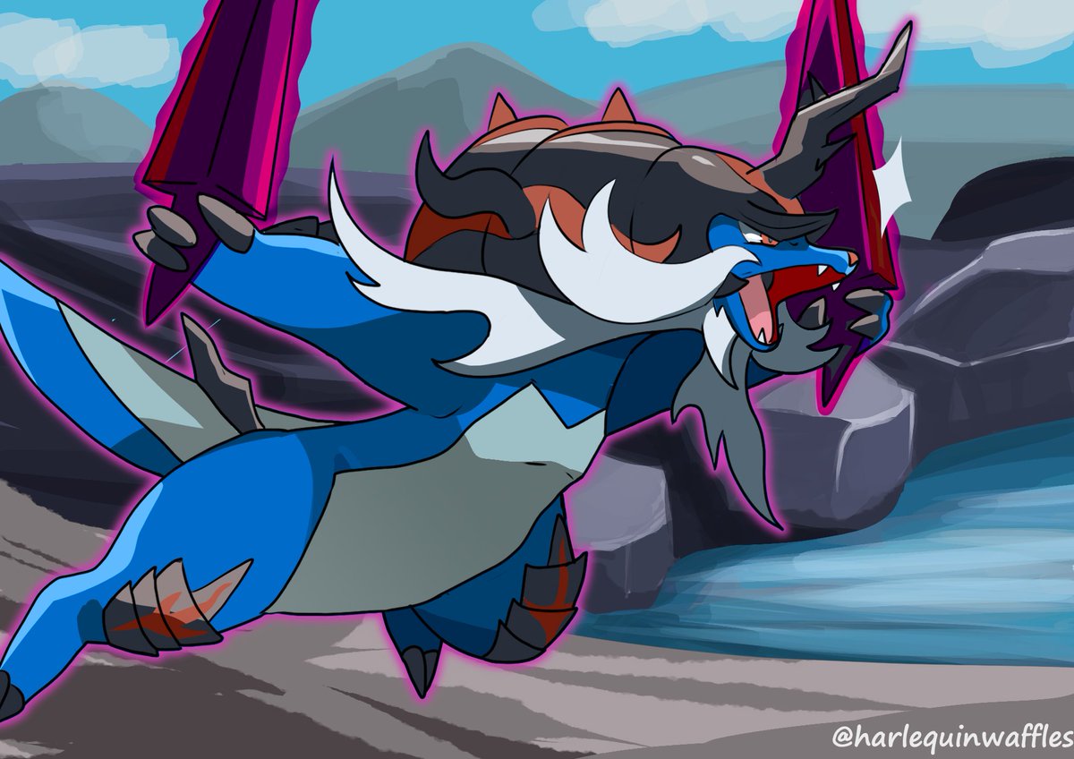 hwaffuru's tweet image. *SPOILER ALERT*
New illustration (: #ceaselessedge is #hisuiansamurott new signature move. I believe 2d looks better. Enjoy! #pokemonfanart #PokemonLEGENDS #PokemonLegendsArceus #pokemonleaks #samurott #pokemonstarters #fanart #digitalart