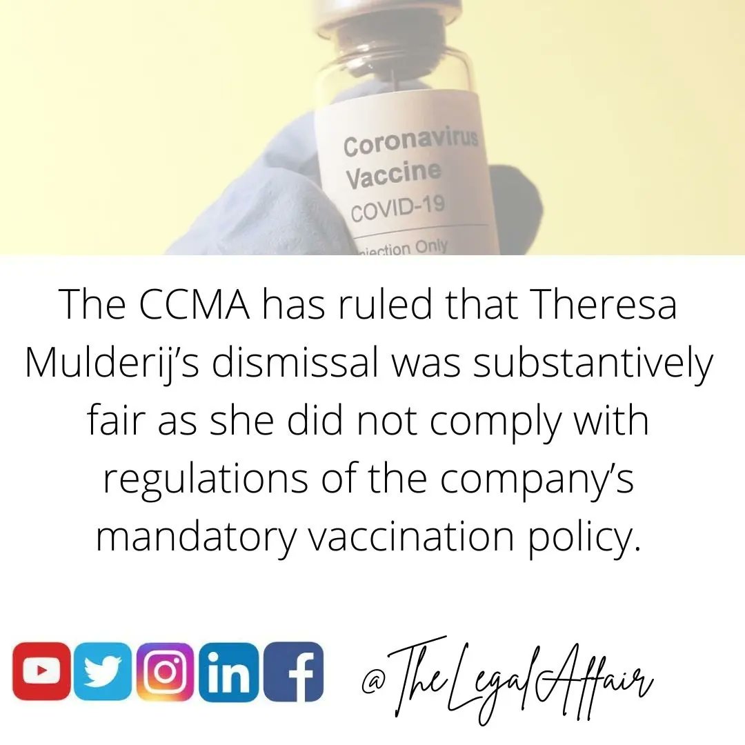 TheLegalAffair's tweet photo. This week The Legal Affair looks into the legal developments of mandatory vaccines in the workplace. 

 #TheLegalAfffair  #LegalInsight
#CCMA #MandatoryVaccine https://t.co/3qlzUfo3gg