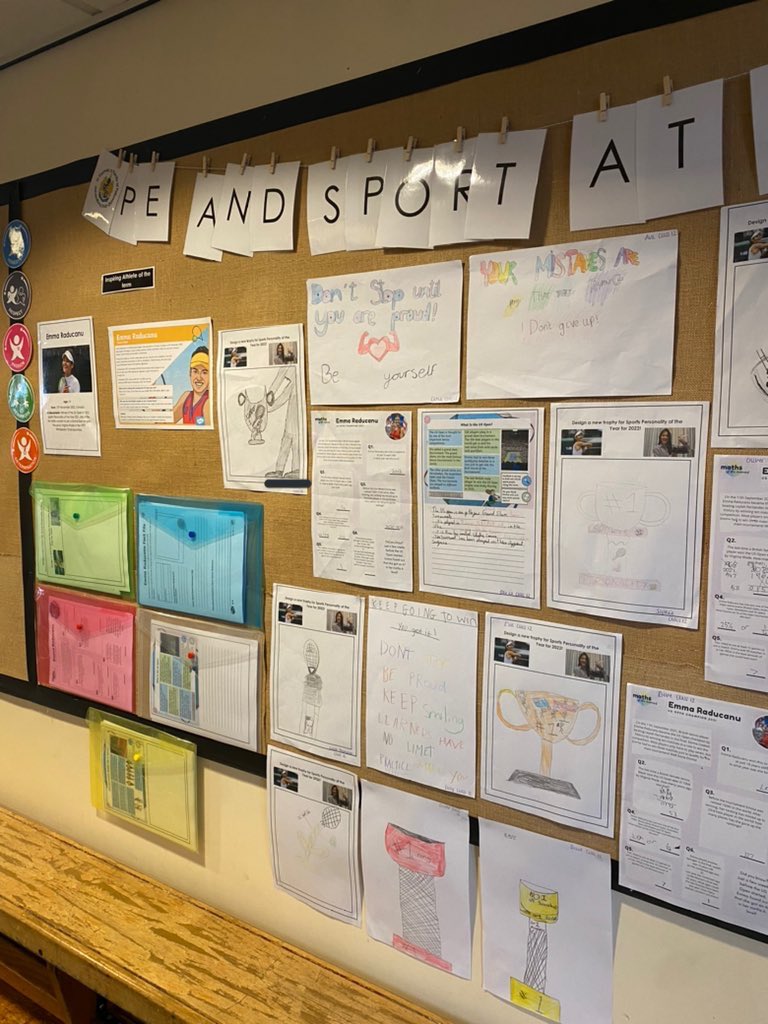 This year, I am working on raising the profile of PE and sport at school. Every half term we now have an ‘Athlete of the term’ chosen by our Sports Crew. This half term, it has been Emma Raducanu. Our children have loved researching her and doing the activities! #primaryPE