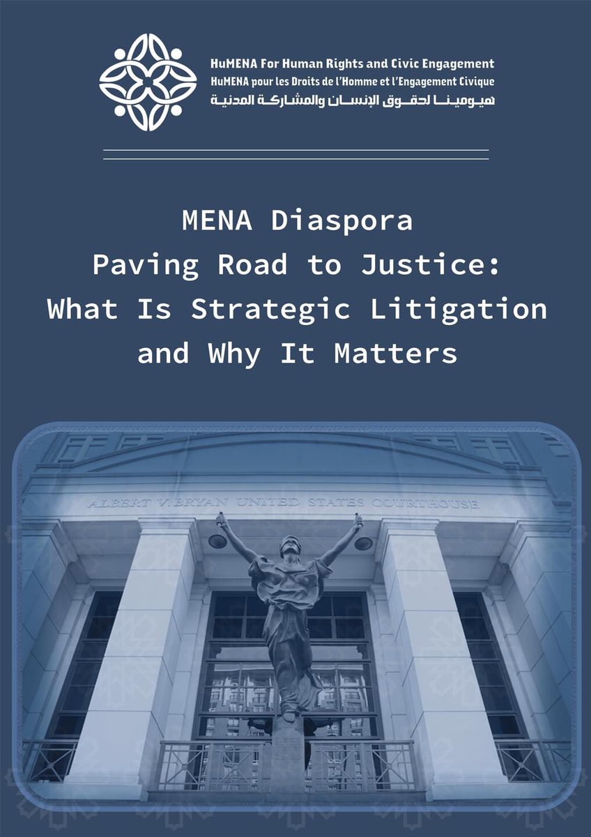 HuMENAorg's tweet photo. #HuMENA for Human Rights and Civic Engagement launches the guide “The #Diaspora_Paving_the_road_to_Justice - What is strategic litigation, and why it matters?”

You can read the guide here: https://t.co/recofRcnNw https://t.co/t8yNM7Ko8o